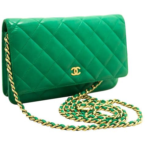 chanel bright green wallet on chain|fashionphile chanel wallet on chain.